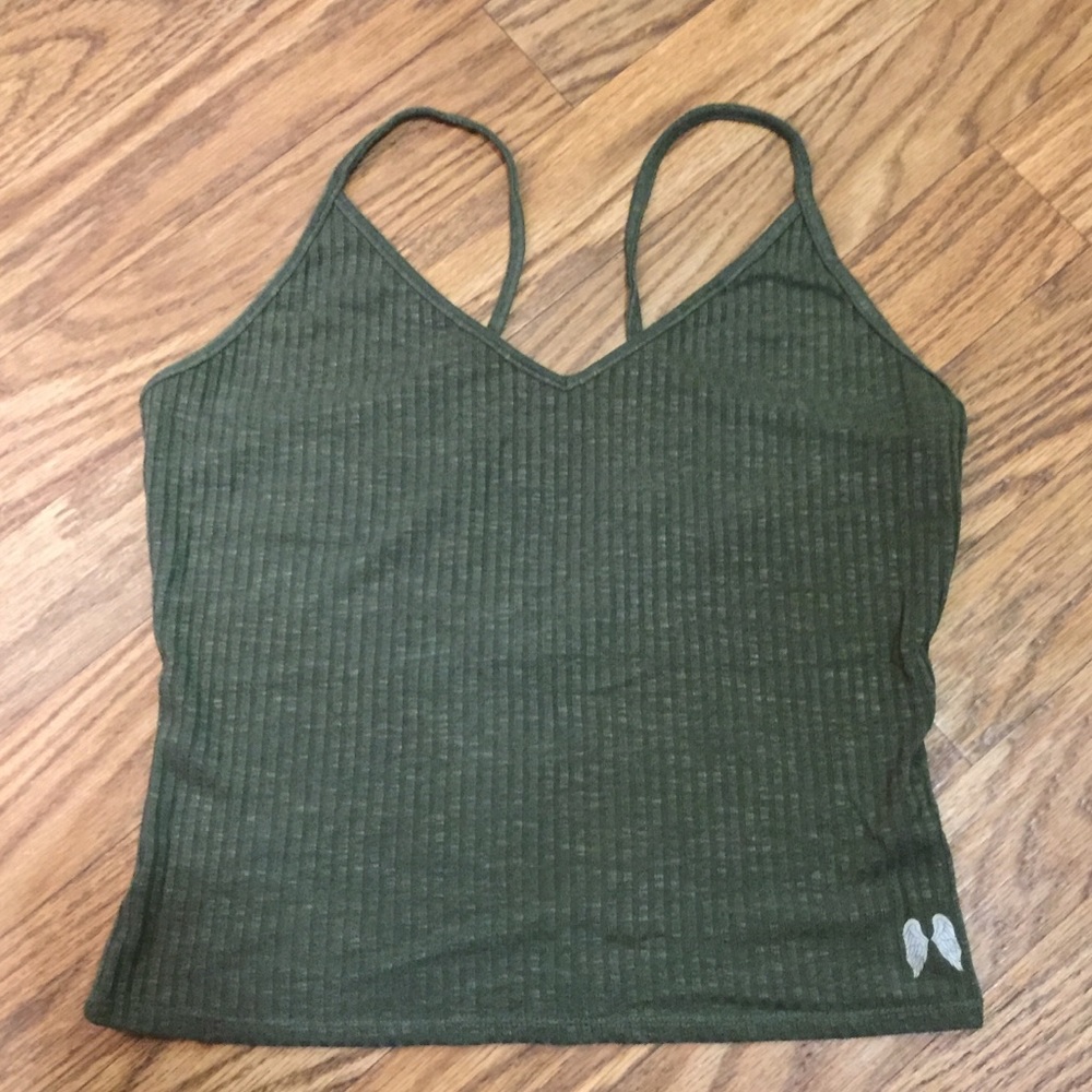 Victoria’s Secret Olive Green Ribbed Tank Top